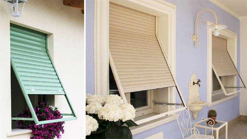 Ghidaje cu deschidere in balama si sistem de fixare in pozitia deschis